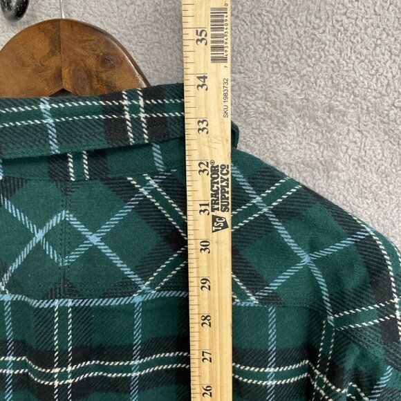 NEW Blake Shelton X Lands' End Men's 2XLT Green Plaid Flannel Shirt - Picture 4 of 9